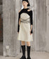 Cutout Layered Top & Dot Dress Co-ord
